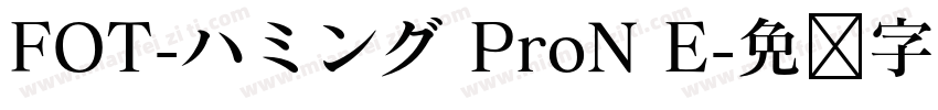 FOT-ハミング ProN E字体转换